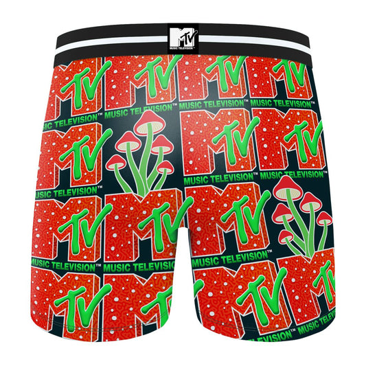 HYPNOCRAZY MTV Trippy Mushrooms Men's Long Length Boxer Briefs