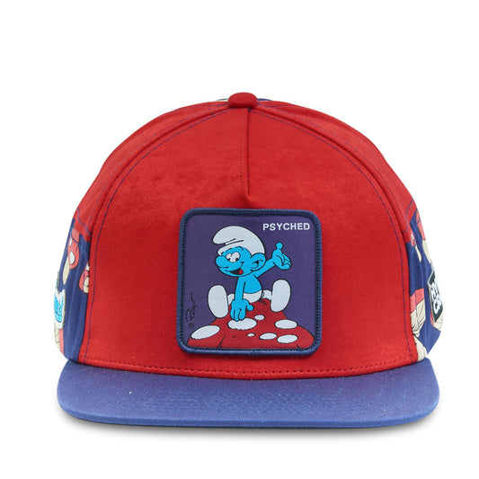 HYPNOCRAZY Smurfs Psyched for Mushroom Snapback Hat