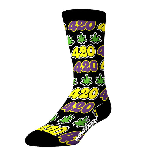 HYPNOCRAZY 420 Purple Haze Crew Socks (3 pack)